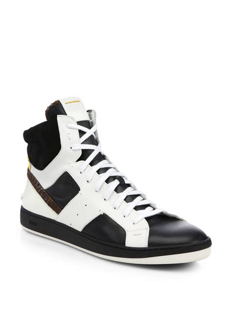 mens fendi shoes sale|fendi high top sneakers men's.